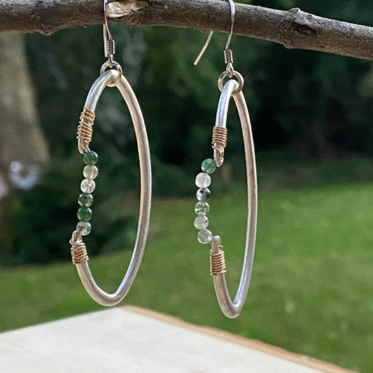 Bead and Wire Earrings